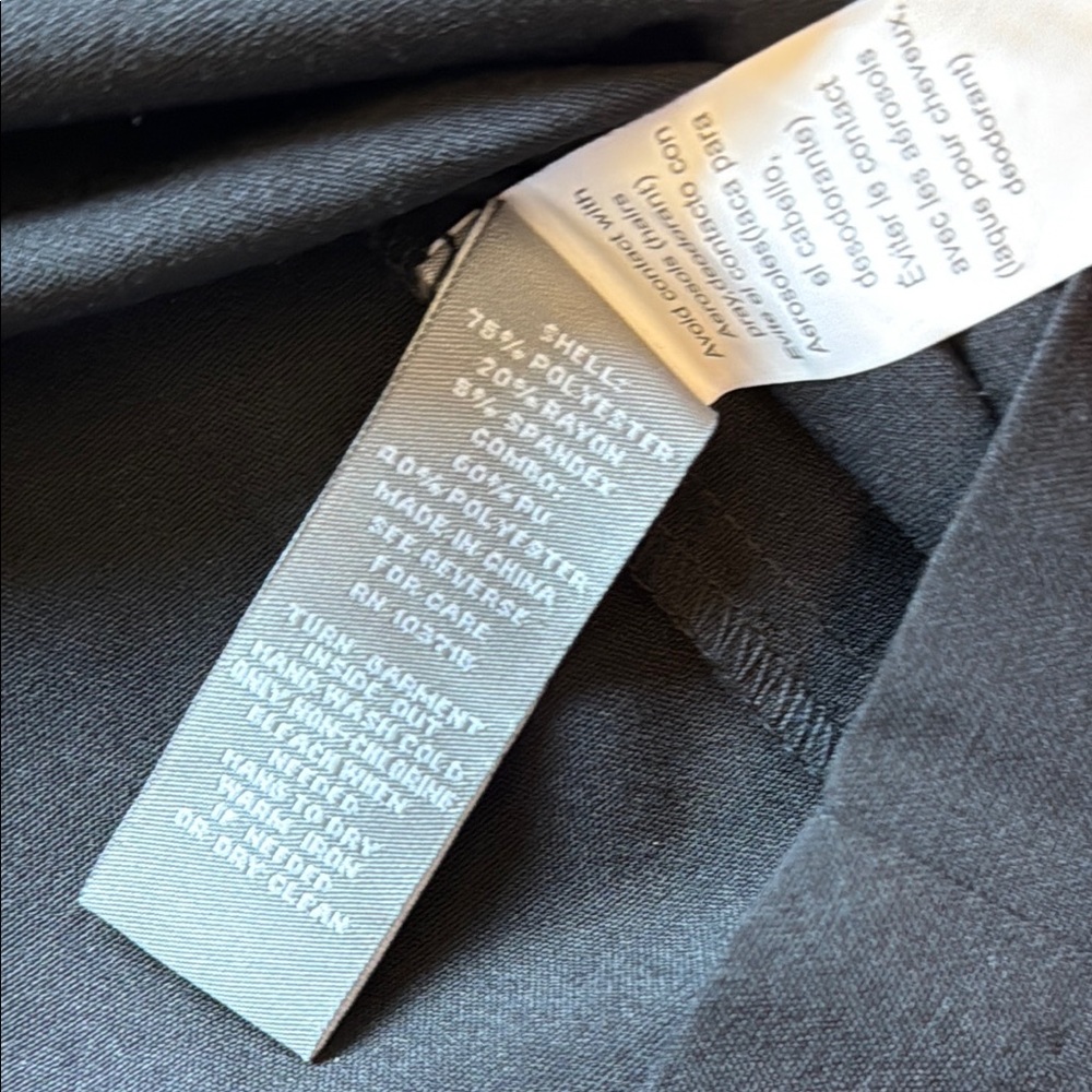 Sharagano Women’s Front Zip Black Shirt Dress 3/4 sleeves size 4 Like New - Picture 6 of 12